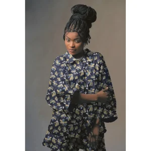 Blommor linnetyg (fler färger)