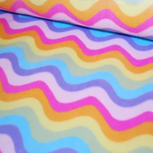 Rainbow waves korallfleece
