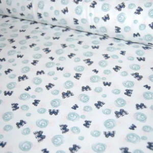 Butterflies and flowers ekologisk trikå (fler färger)