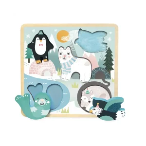 Pussel, känna - Vinterdjur