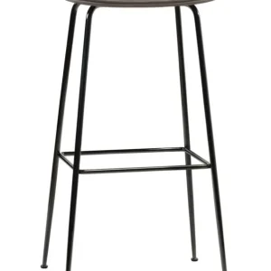 Beetle Bar Stool Fully Upholstered Black Matt Base