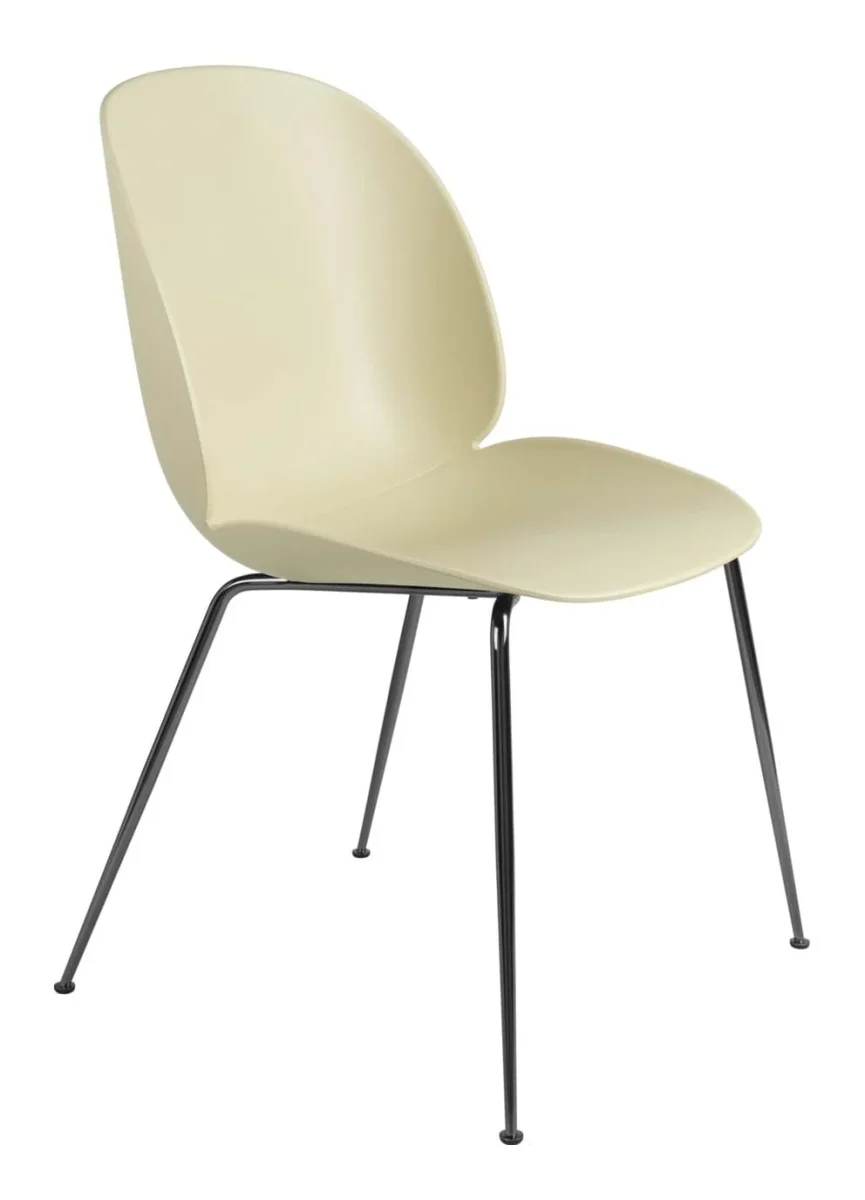 Beetle Chair Unupholstered Black Chrome Base - Bild 4