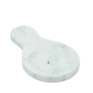 Vit marmor skedstöd