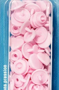 Nittryckknappar Hjärtan plast (fler färger)