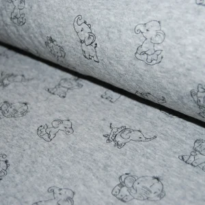 Quiltad trikå Elephants