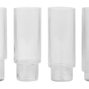 Ripple Long Drink Glasses Set Of 4