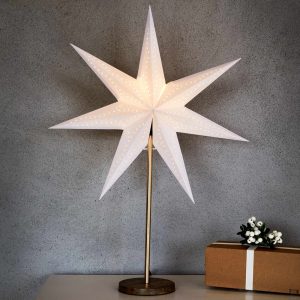Stella White stjerne på fot 45 cm