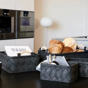 Zermatt fövaringskorg antracitgrå set à 4